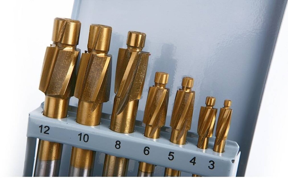 HBM 7-osainen HSS - tinapinnoitettu kuusiokoloinen upotusleikkurisarja