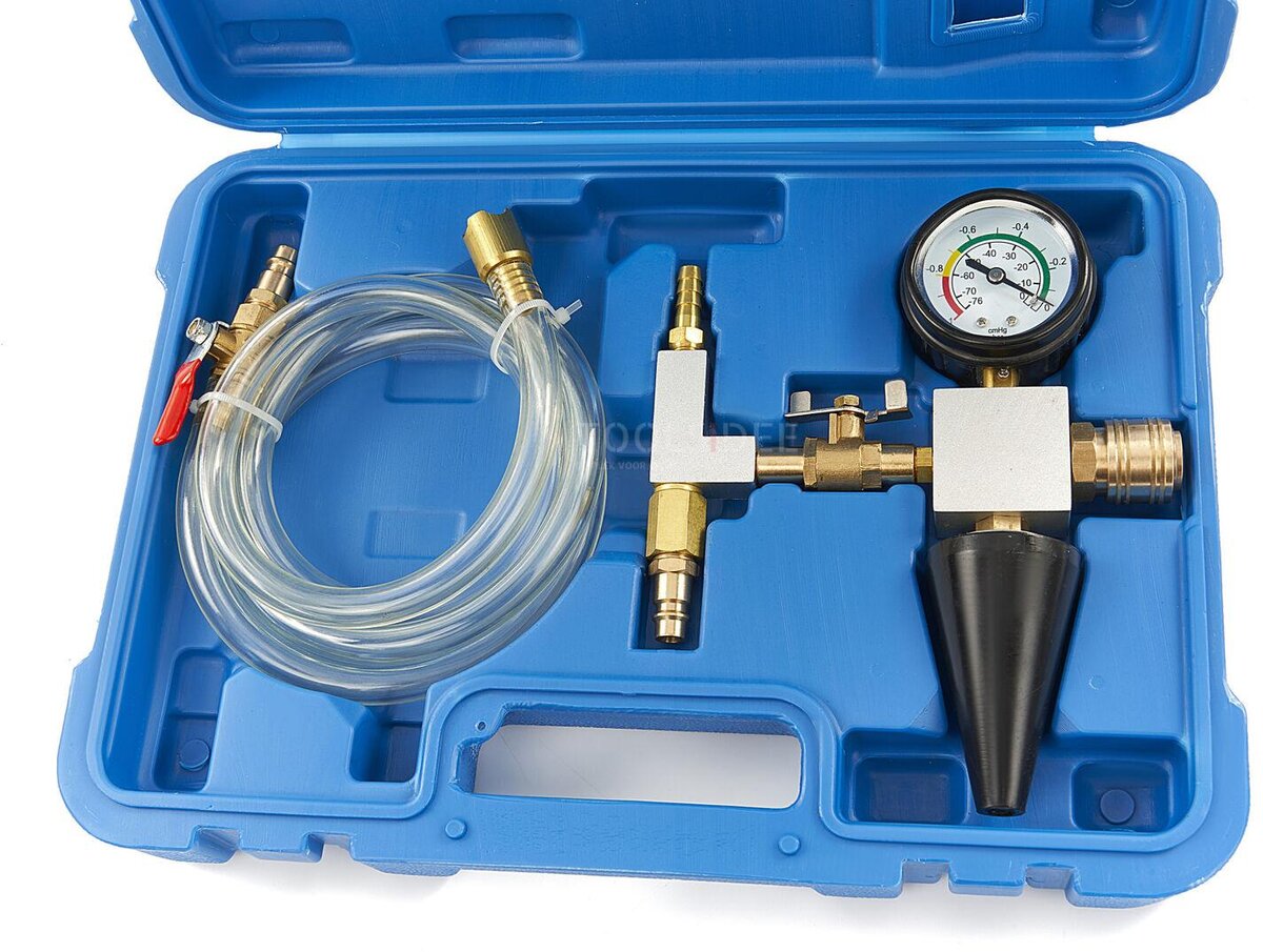 HBM 6 dele kølesystem fyldnings- og udluftningsenhed HBM 6 dele kølesystem fyldnings- og udluftningsenhed