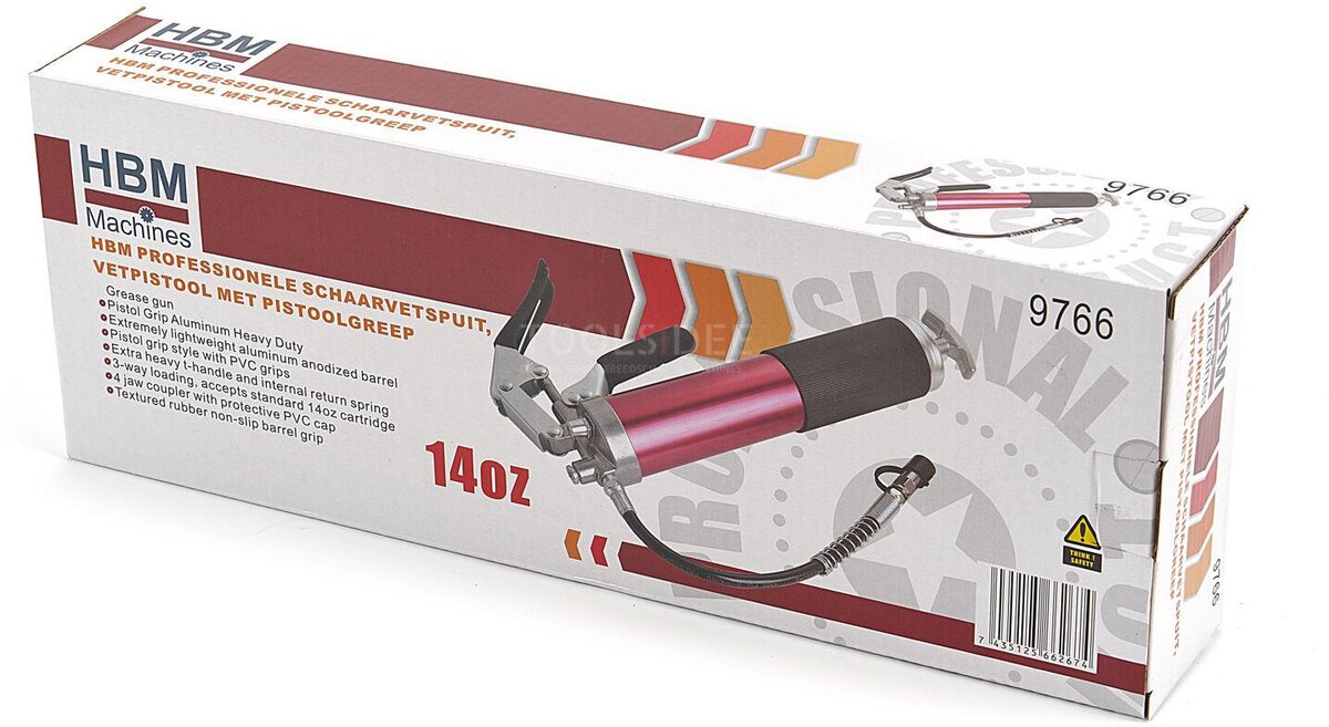 HBM profesjonell saksefettpistol, fettpistol med pistolgrep