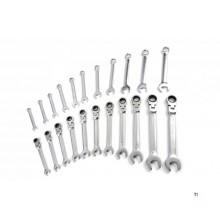 HBM 22 Piece Ring Ratchet Spanner Set in Carbon Foam inlay for Tool Trolley