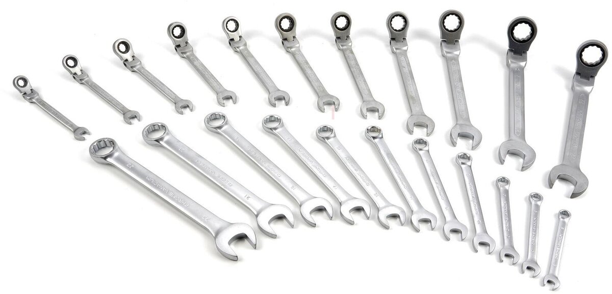 HBM 22 Piece Ring Ratchet Spanner Set in Carbon Foam inlay for Tool Trolley