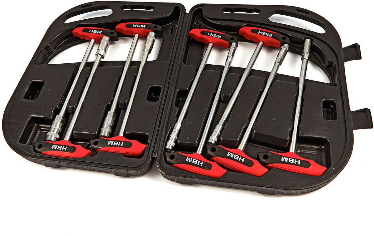 HBM 9-stykke T-håndtak socketnøkkel sett, socketnøkkel sett HBM 9-stykke T-håndtak socketnøkkel sett, socketnøkkel sett