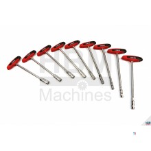 HBM 9-stykke T-håndtak socketnøkkel sett, socketnøkkel sett HBM 9-stykke T-håndtak socketnøkkel sett, socketnøkkel sett