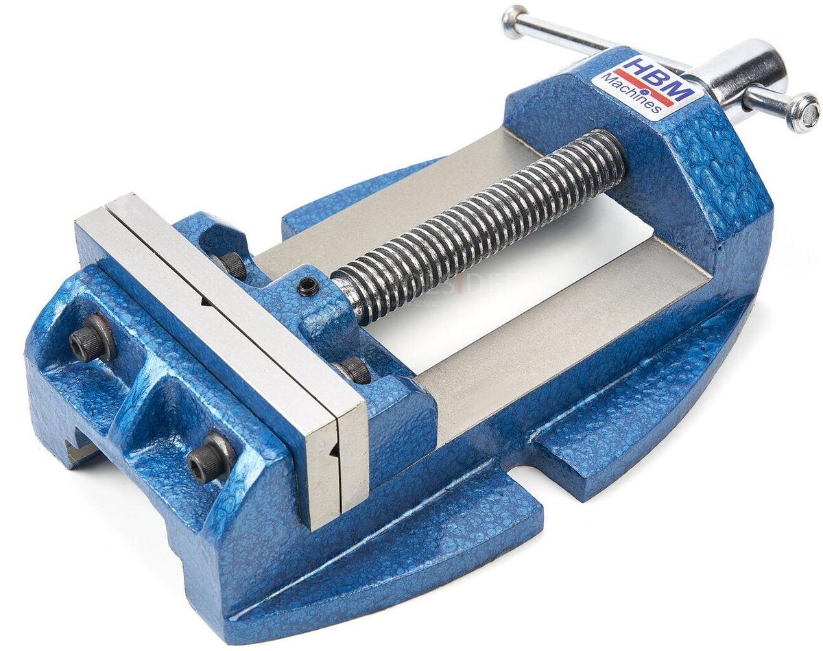 HBM 105 mm. Professionell borrklämma, fräsklämma med V-käft