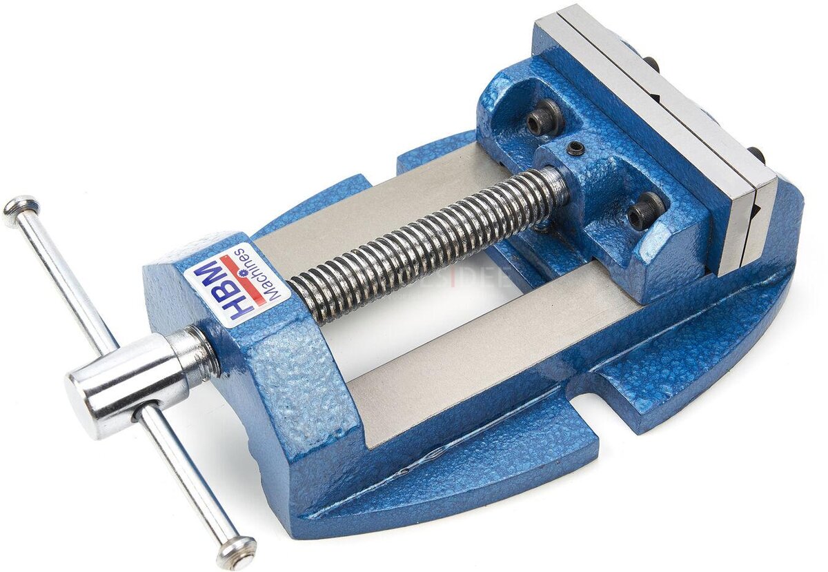 HBM 105 mm. Professionell borrklämma, fräsklämma med V-käft