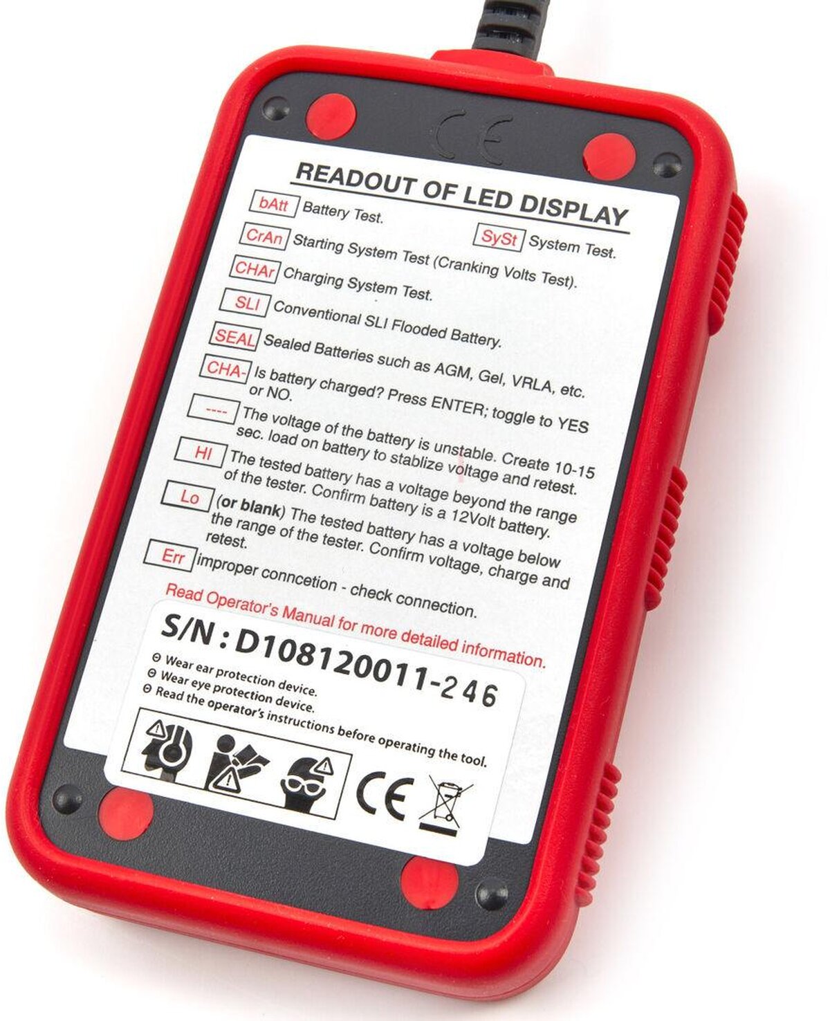 AOK Professional Battery Tester, Dynamoter, Battery Guard 50 cm