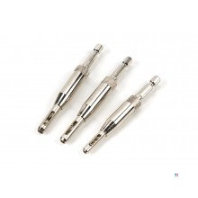 HBM 3-teiliger selbstzentrierender Scharnierbohrer-Satz aus HSS für Scharniere und Schubladenführungen