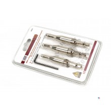 HBM 3-teiliger selbstzentrierender Scharnierbohrer-Satz aus HSS für Scharniere und Schubladenführungen