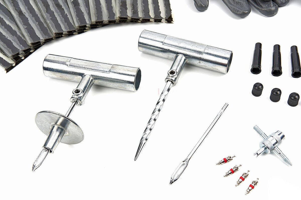 Ensemble de réparation de pneu HBM 64 pièces complet