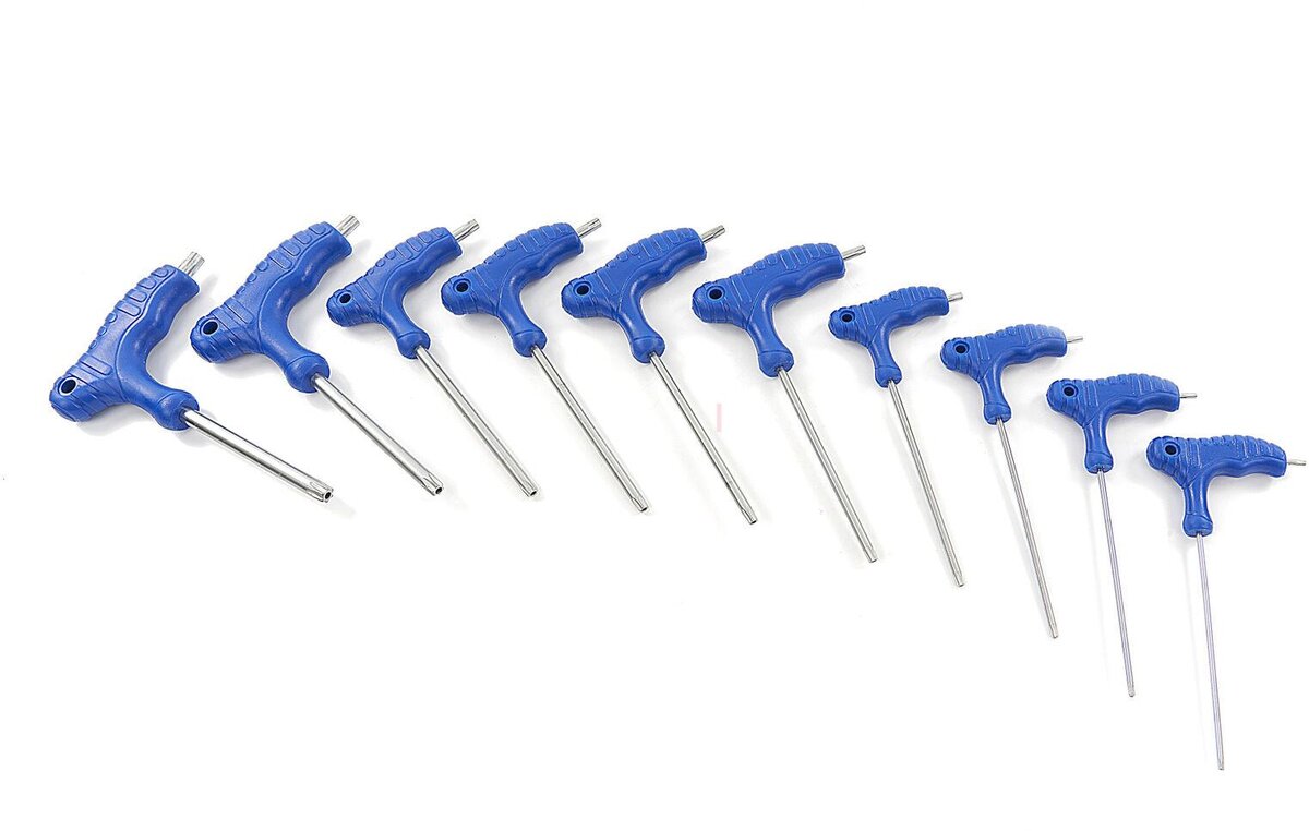 HBM 10-delt Torx T-håndtak nøkkel sett HBM 10-delt Torx T-håndtak nøkkel sett