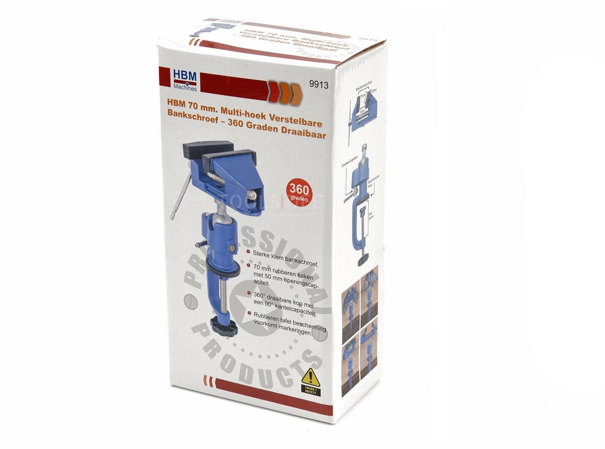 HBM 70 mm. Justerbar skärm med flera vinklar - 360 graders rotation