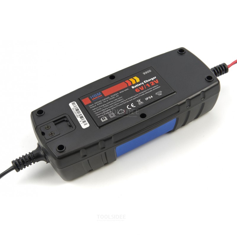 HBM Professional Automatic Battery Charger 6-12 Volt, 2Ah - 60Ah