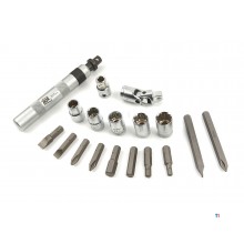 AOK 18-delars professionell slagskruvmejseluppsättning med bitar och kepsar