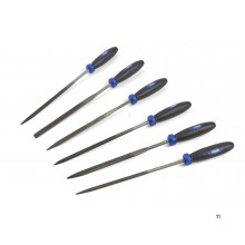 HBM 6 stykke Deluxe nålefil sæt, nøglefil sæt med bløde greb håndtag HBM 6 stykke Deluxe nålefil sæt, nøglefil sæt med bløde greb håndtag