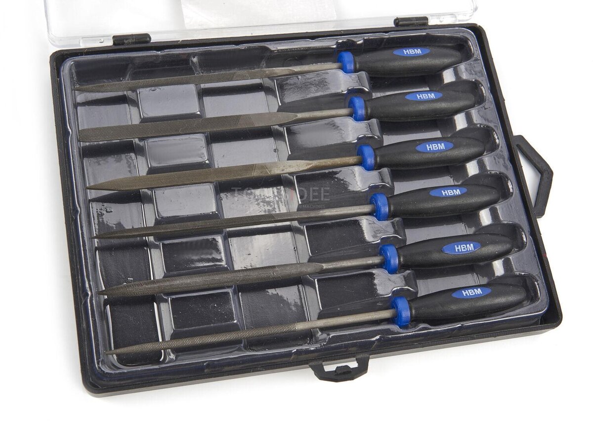 HBM 6 stykke Deluxe nålefil sæt, nøglefil sæt med bløde greb håndtag HBM 6 stykke Deluxe nålefil sæt, nøglefil sæt med bløde greb håndtag