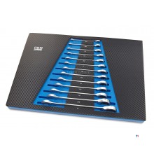  HBM 13-osainen rengas, räikkä, jakoavainsarja INCH hiilivaahtoa työkaluvaunuun