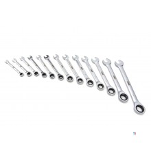  HBM 13-osainen rengas, räikkä, jakoavainsarja INCH hiilivaahtoa työkaluvaunuun