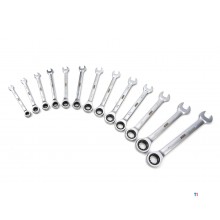  HBM 13-osainen rengas, räikkä, jakoavainsarja INCH hiilivaahtoa työkaluvaunuun