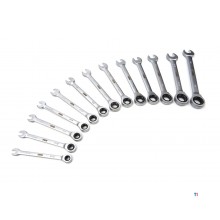  HBM 13-osainen rengas, räikkä, jakoavainsarja INCH hiilivaahtoa työkaluvaunuun