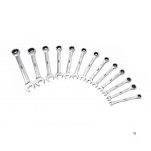  HBM 13-osainen rengas, räikkä, jakoavainsarja INCH hiilivaahtoa työkaluvaunuun