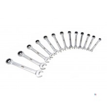  HBM 13-osainen rengas, räikkä, jakoavainsarja INCH hiilivaahtoa työkaluvaunuun