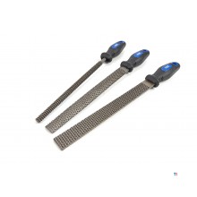  HBM 3-osainen Deluxe-puuraspi-/puuviilasetti, jossa pehmeät kahvat