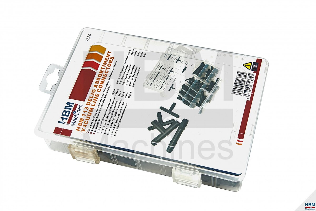 HBM 113-stykke sortiment Vakuumlinjekontakter HBM 113-stykke sortiment Vakuumlinjekontakter
