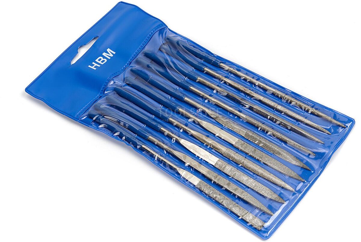 HBM 10 stykke diamantålefil sæt, nøglefil sæt