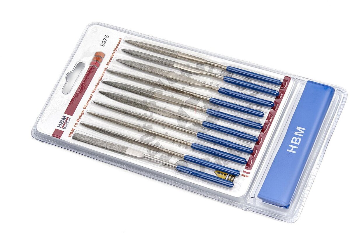 HBM 10 stykke diamantålefil sæt, nøglefil sæt
