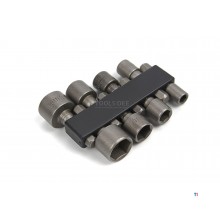 HBM 8-piece socket wrench set with HEX recording