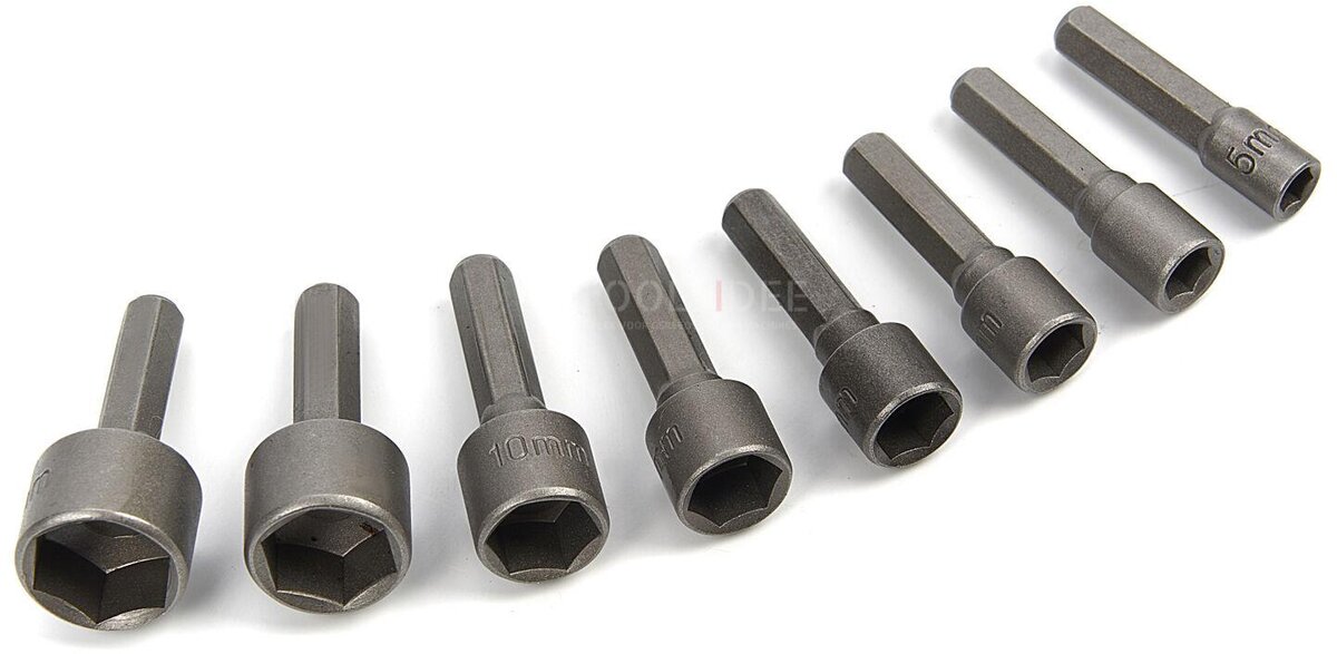 HBM 8-piece socket wrench set with HEX recording