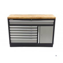 HBM 7 Loading 136 cm. Professional Tool Cabinet, Workbench With Door For Workshop Equipment