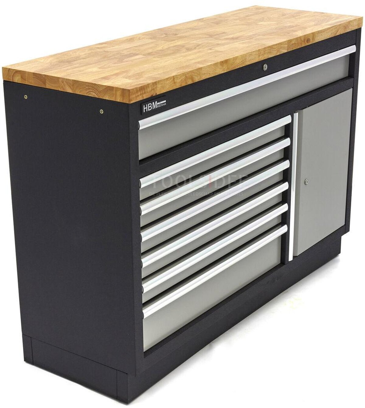HBM 7 Loading 136 cm. Professional Tool Cabinet, Workbench With Door For Workshop Equipment