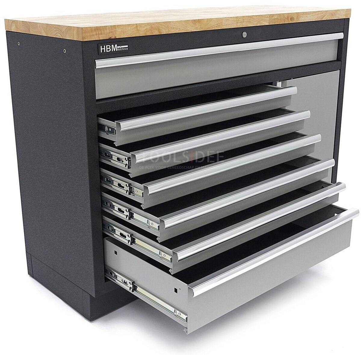 HBM 7 Loading 136 cm. Professional Tool Cabinet, Workbench With Door For Workshop Equipment