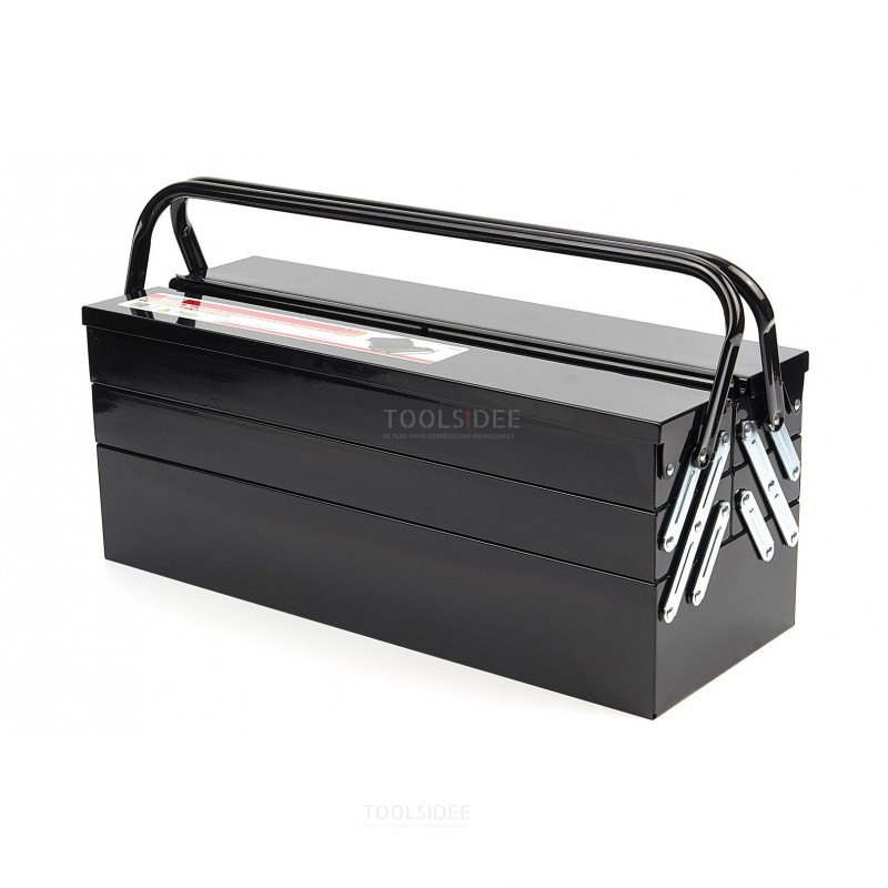 HBM 535mm. Professional Steel Tool Box with 3 Layers and 5 Compartments