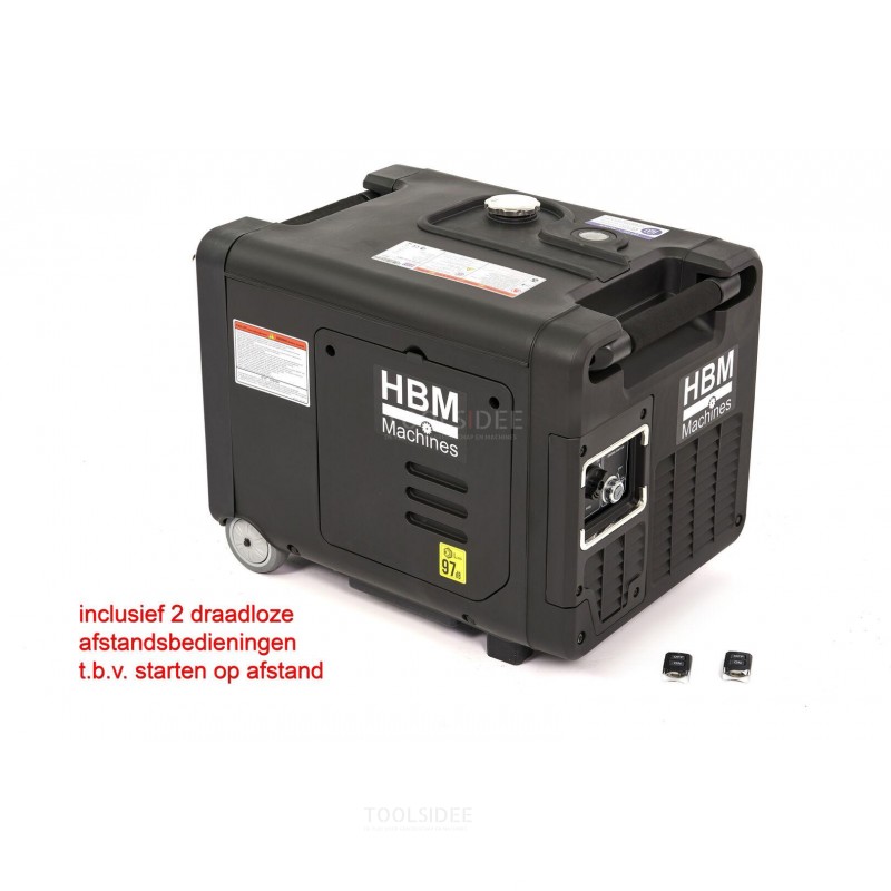 HBM HY4000i Generator / Inverter with 4000W Gasoline Engine and Remote Control