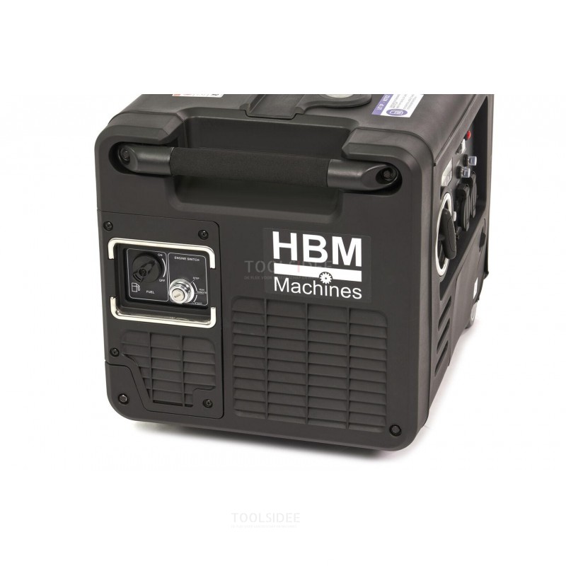 Generador / inversor HBM HY4000i con motor de gasolina de 4000 W y control remoto