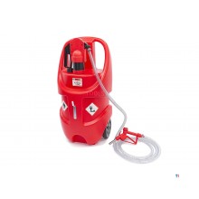 HBM Professional 75 liters mobil oppbevaringstank med manuell pumpe for bensin, diesel og oljer