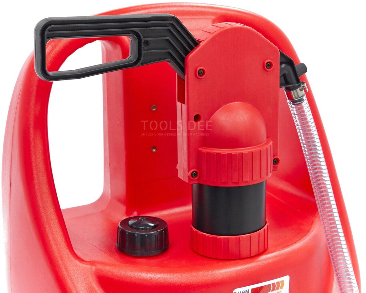 HBM Professional 75 liters mobil oppbevaringstank med manuell pumpe for bensin, diesel og oljer