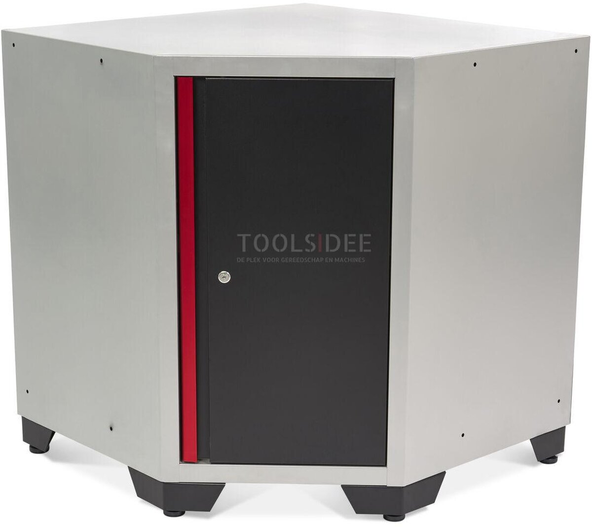 HBM Deluxe hjørneskap med dør for verksteddesign inkludert benkeplate i massivt tre 