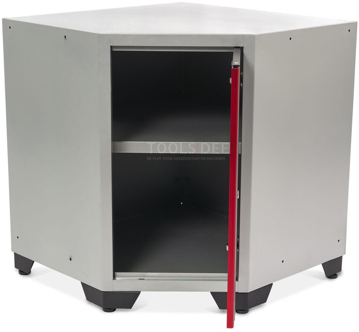 HBM Deluxe hjørneskap med dør for verksteddesign inkludert benkeplate i massivt tre 