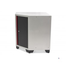 HBM Deluxe hjørneskap med dør for verksteddesign inkludert benkeplate i massivt tre 