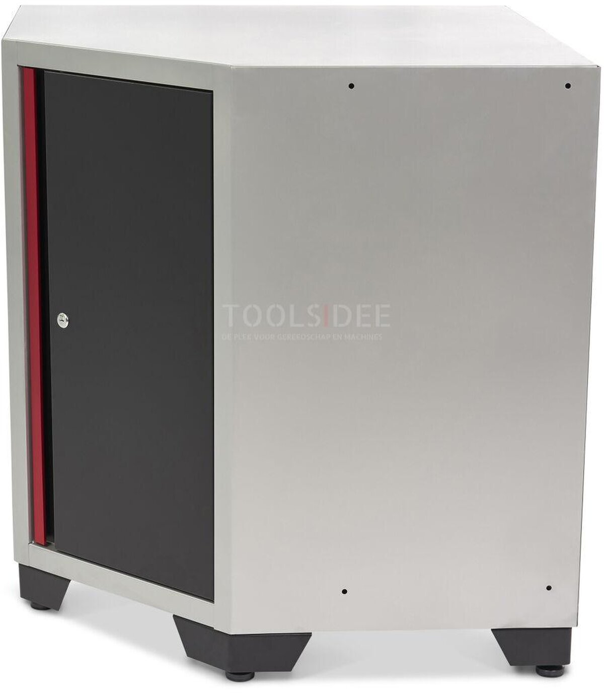 HBM Deluxe hjørneskap med dør for verksteddesign inkludert benkeplate i massivt tre 