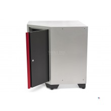 HBM Deluxe hjørneskap med dør for verksteddesign inkludert benkeplate i massivt tre 