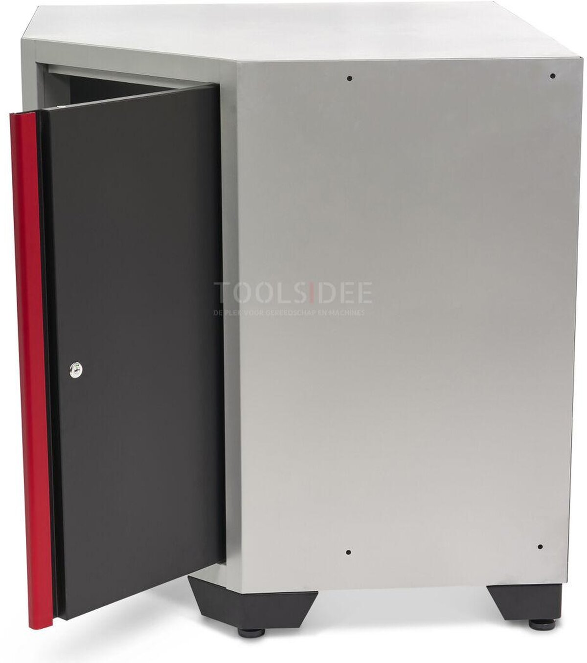 HBM Deluxe hjørneskap med dør for verksteddesign inkludert benkeplate i massivt tre 