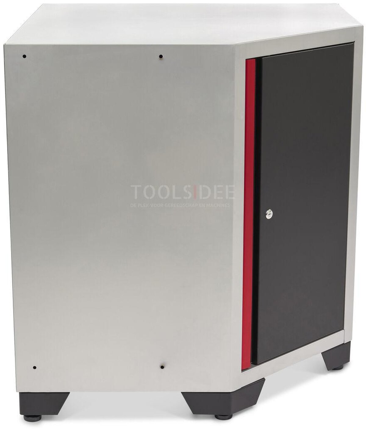 HBM Deluxe hjørneskap med dør for verksteddesign inkludert benkeplate i massivt tre 