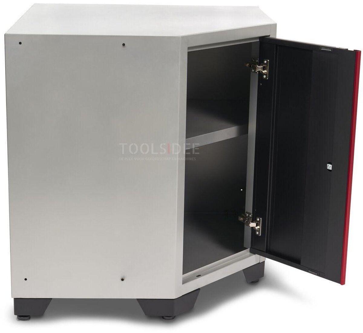 HBM Deluxe hjørneskap med dør for verksteddesign inkludert benkeplate i massivt tre 