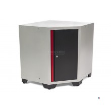 HBM Deluxe hjørneskap med dør for verksteddesign inkludert benkeplate i massivt tre 