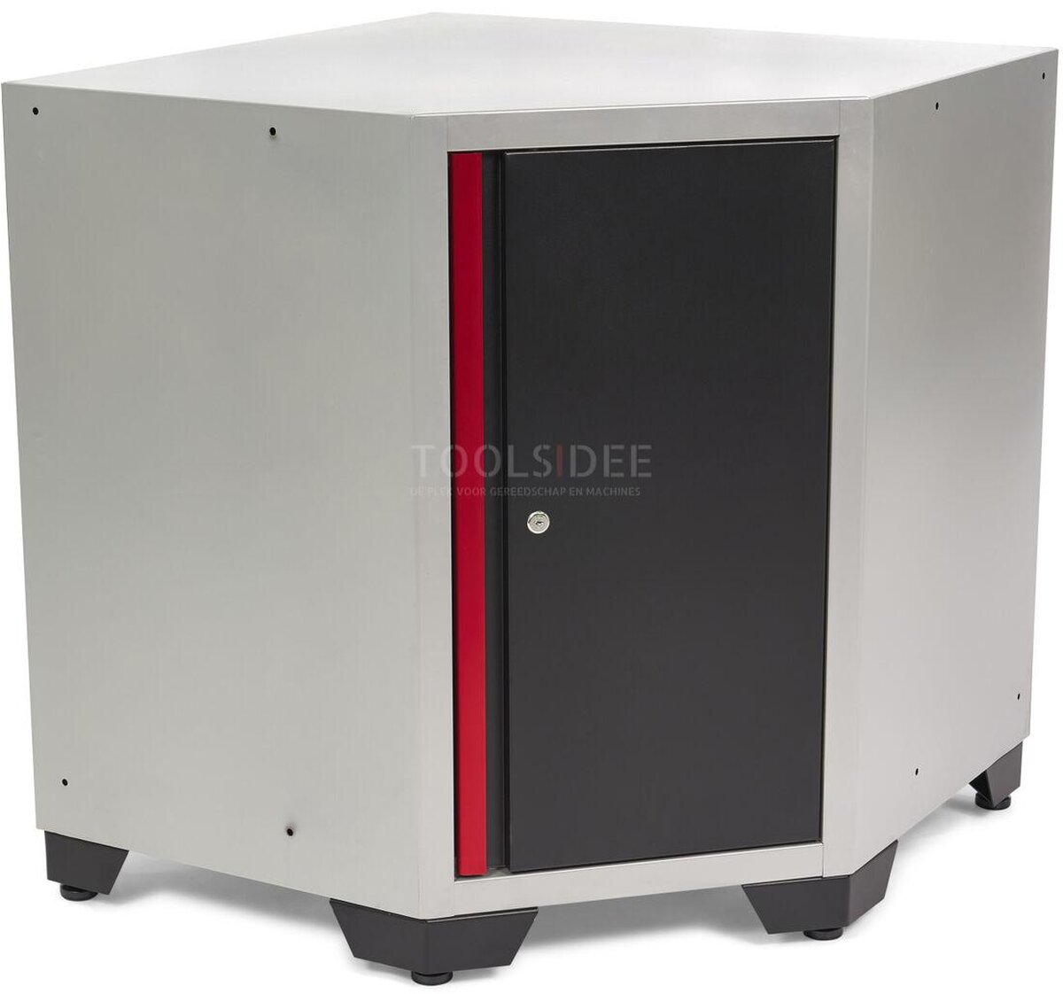 HBM Deluxe hjørneskap med dør for verksteddesign inkludert benkeplate i massivt tre 