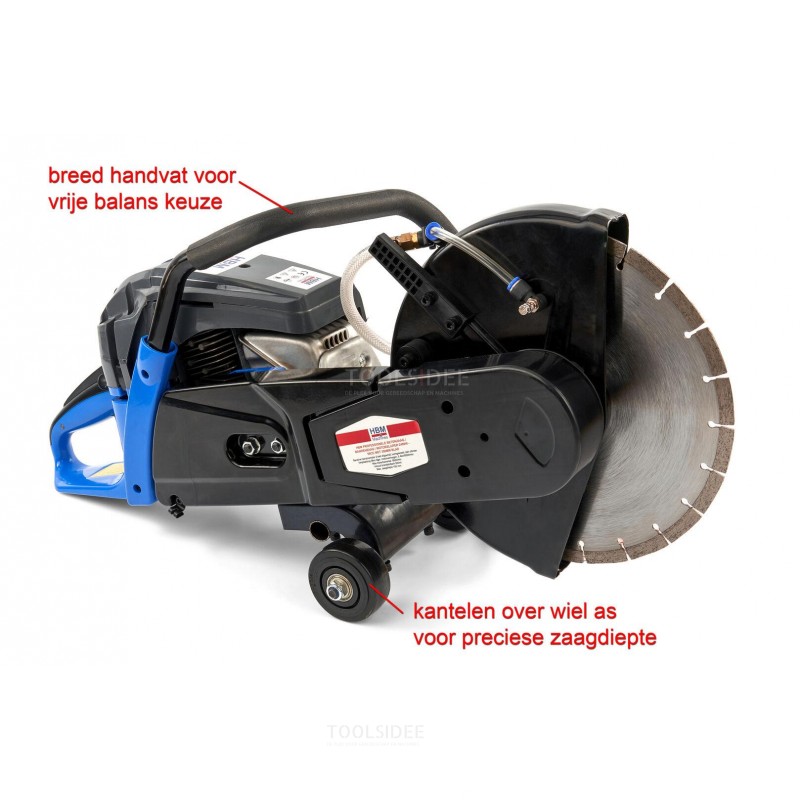 HBM Professional Concrete Saw / Band Saw / Motor Grinder 2400W - 58cc with 300mm Blade